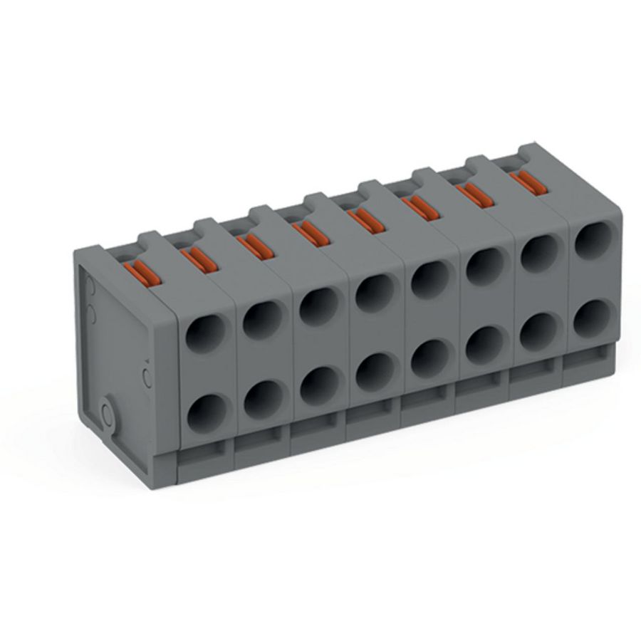 2-draads FE steker Drukknop PUSH WIRE grijs 252-308 VVE=50