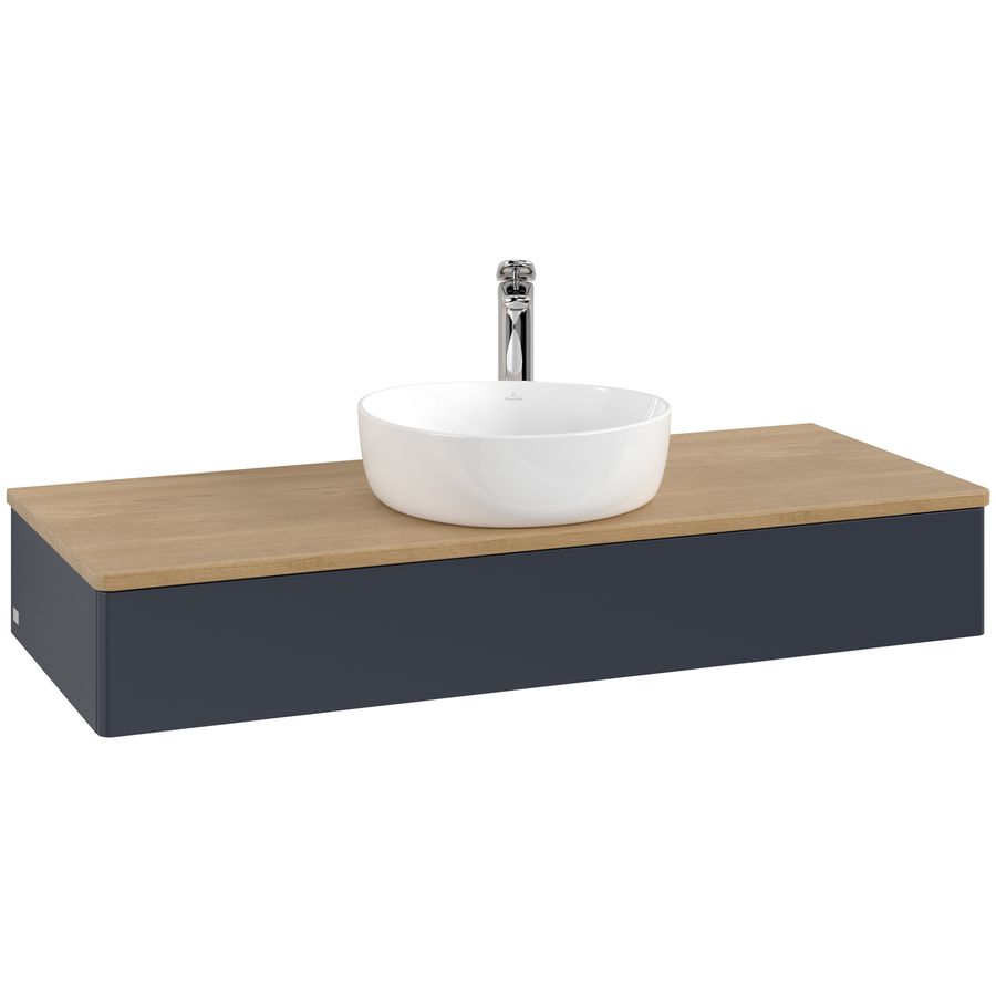 Wastafelonderkast Antao 1200x190x500mm Mid.Blue Matt Lacquer K10051HG