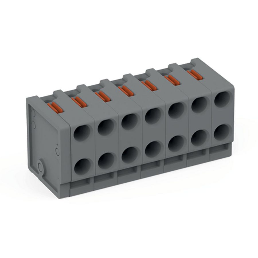 2-draads FE steker Drukknop PUSH WIRE grijs 252-307 VVE=100