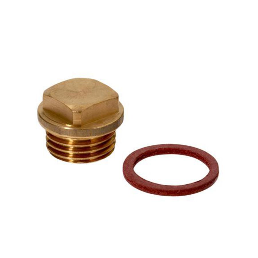Blindplug 1/4" bui.dr. messing CW724R s.27