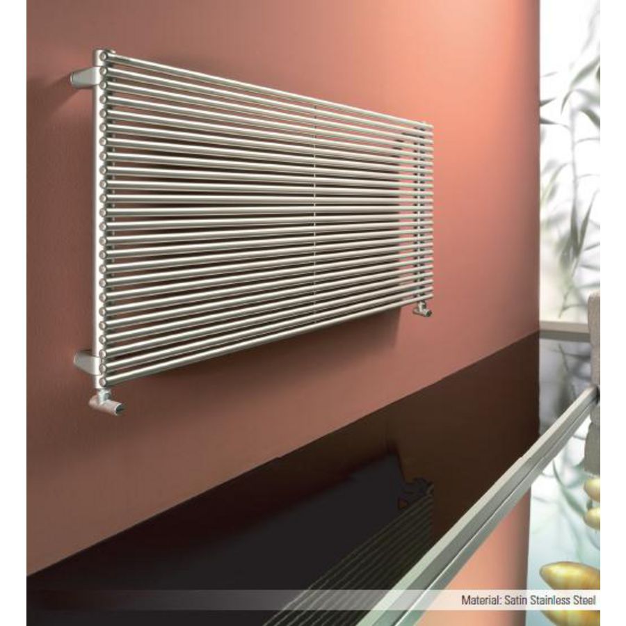 Buisradiator Giada 311x1000x56 horizontaal RVS satin 346W