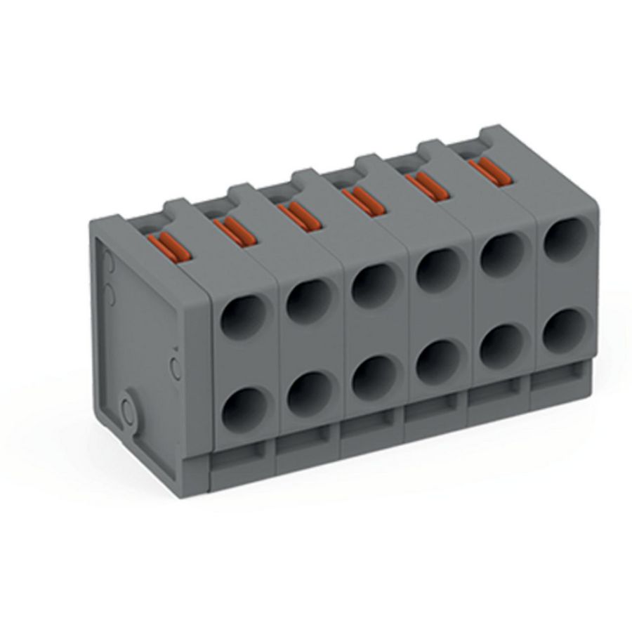 2-draads FE steker Drukknop PUSH WIRE grijs 252-306 VVE=100