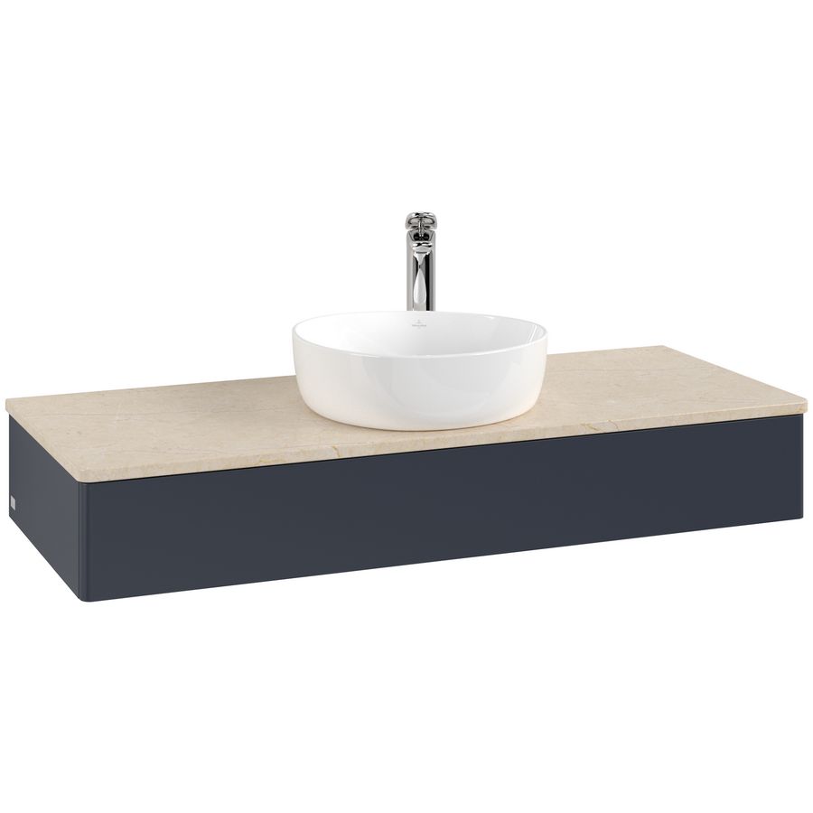 Wastafelonderkast Antao 1200x190x500mm Mid.Blue Matt Lacquer K10053HG