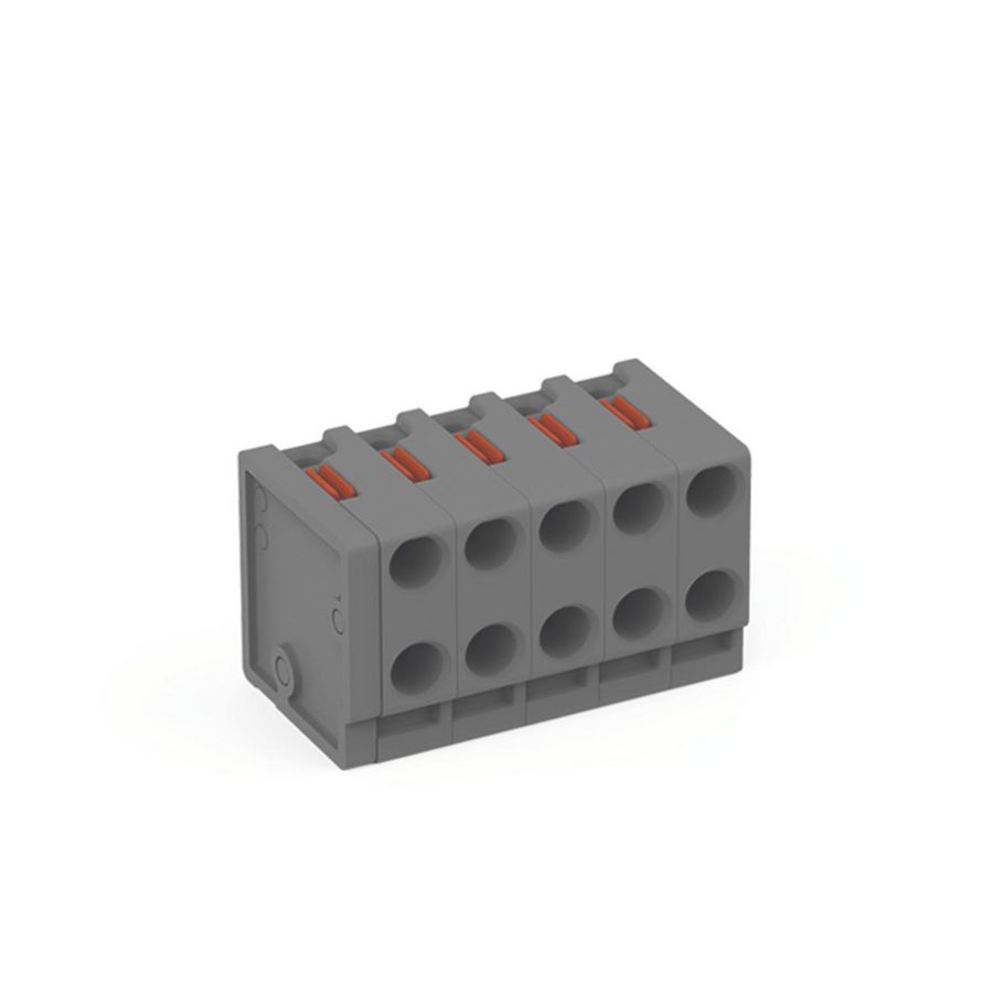 2-draads FE steker Drukknop PUSH WIRE grijs 252-305 VVE=100
