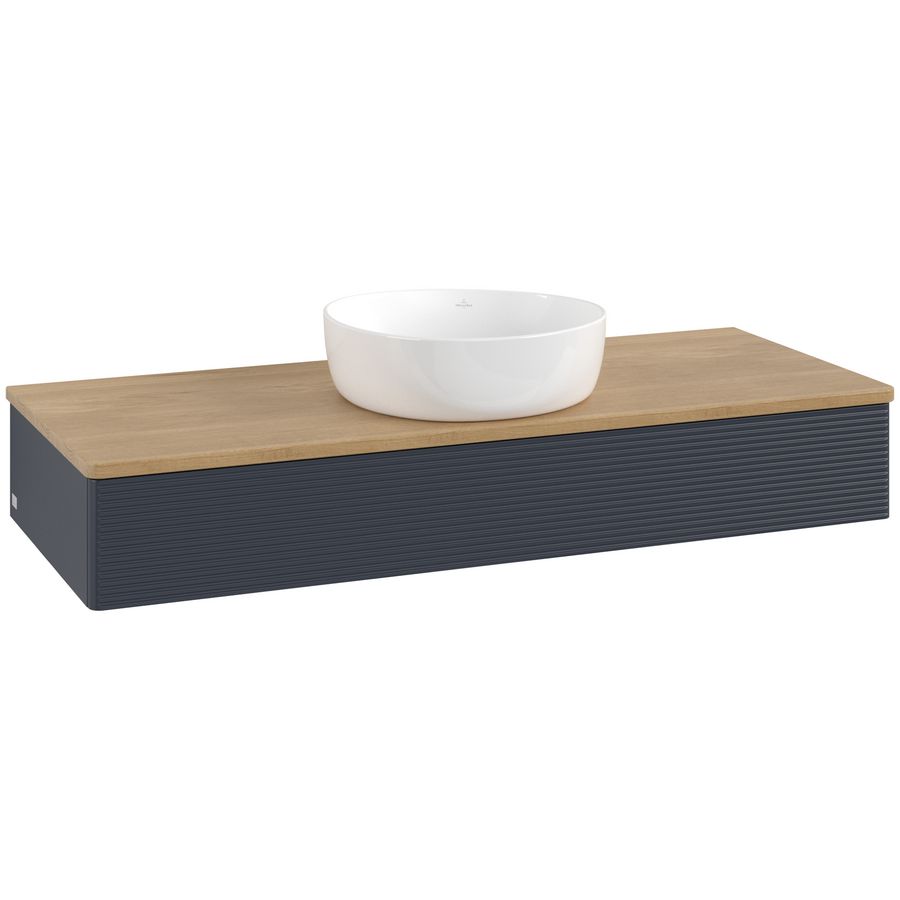 Wastafelonderkast Antao 1200x190x500mm Mid.Blue Matt Lacquer K10111HG