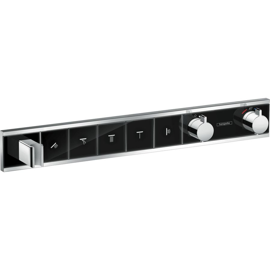 Afbouwdeel inbouwthermostaat RainSelect 5 functies 26l/min. zwart/chroom