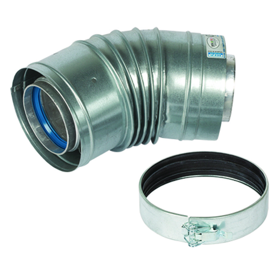 Rookgasafvoerbocht  80/125 concentrisch 45° tbv CWH ACE 30/60