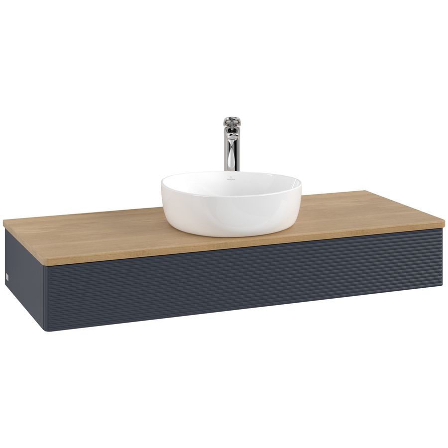 Wastafelonderkast Antao 1200x190x500mm Mid.Blue Matt Lacquer K10151HG