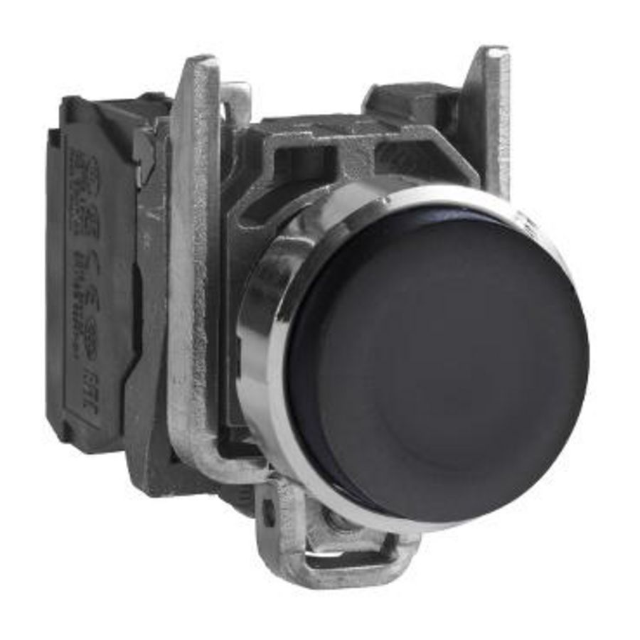 Drukknop Verhoogd Zwart 1NO/1NC Custom Harmony XB4