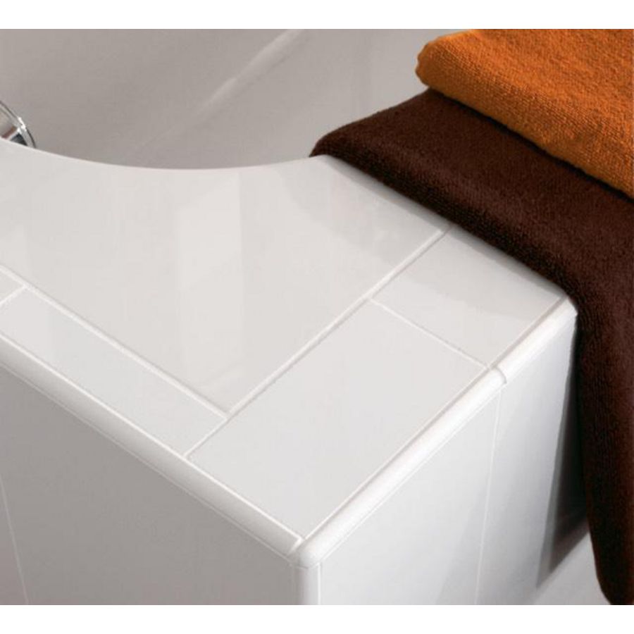 Oberon 4-H ligbad 190x90cm wit quaryl met badpoten