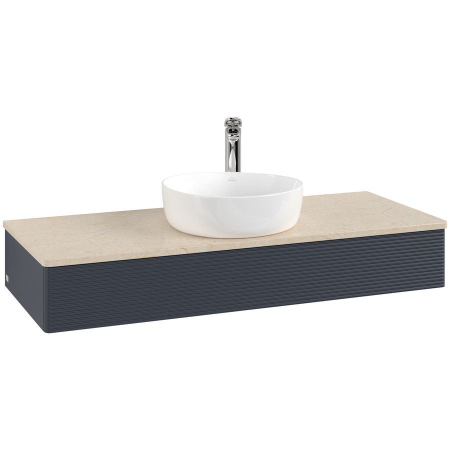 Wastafelonderkast Antao 1200x190x500mm Mid.Blue Matt Lacquer K10153HG