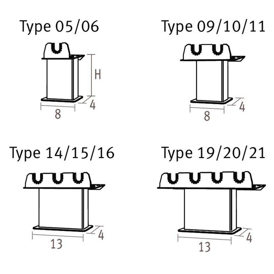 Voet mini standaard H=12 T141516.133