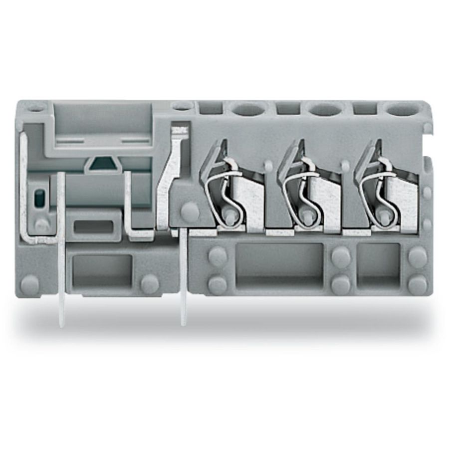 Rijgbare 3-draads printklem +zekeringh. 2,5mm² grijs VVE=100