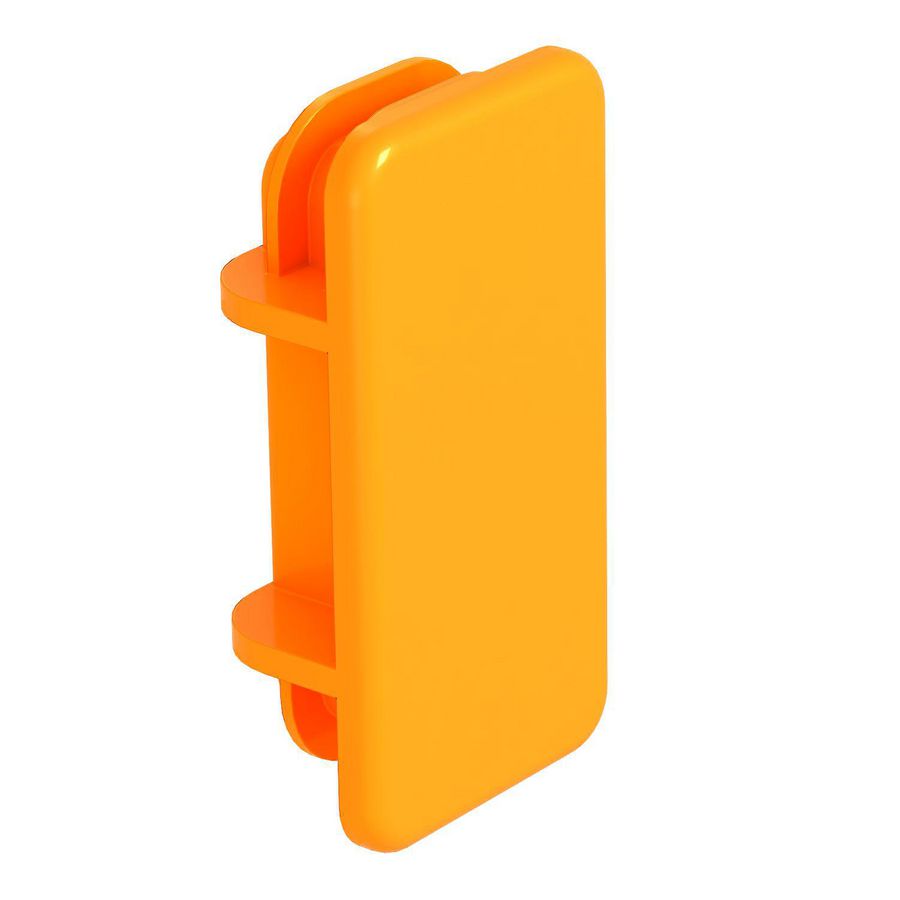 Eindkap voor profielrail MS21 41x21mm Polyethyleen pastellorange RAL 2 VVE=50