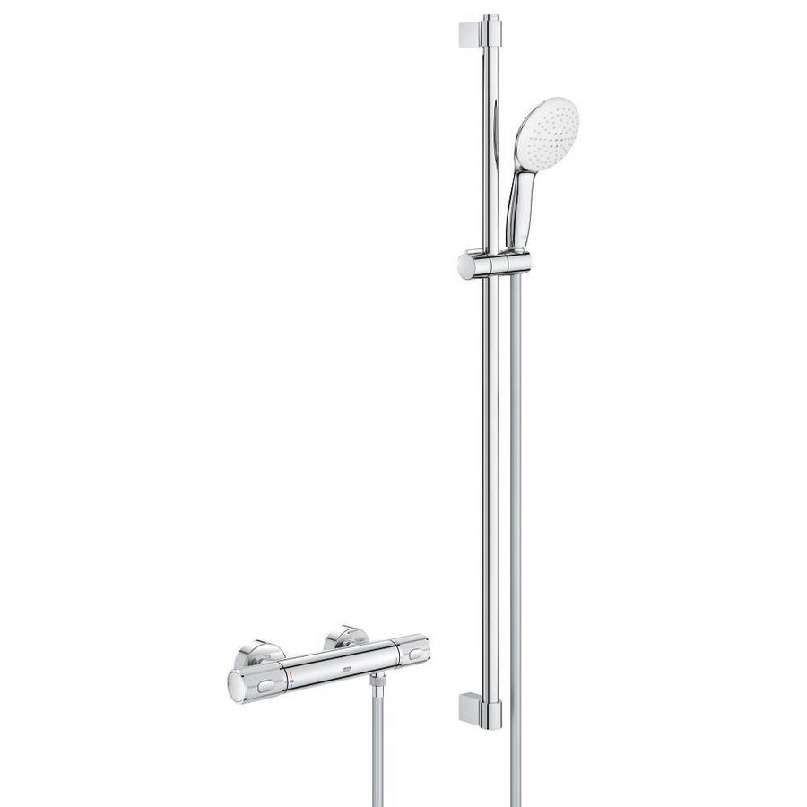 Grohtherm 1000 Performance Comfortset 900mm 8,0L/min. chroom incl. s-koppelingen (prof)