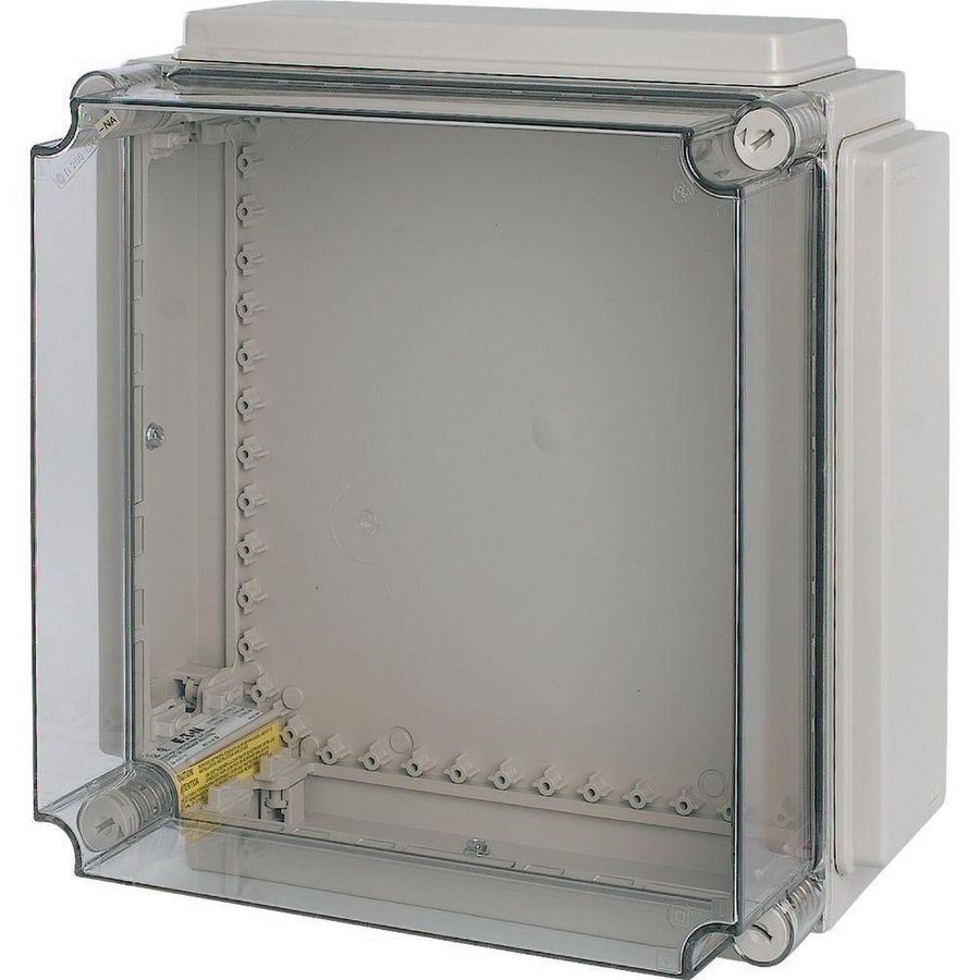 Kast Ci HxBxD=421x421x225mm deksel Ral7035 4x gladde flenzen