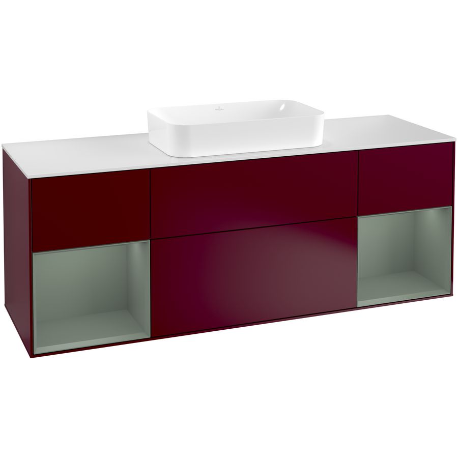 Wastafelonderkast Finion 1600x603x501mm Peony Matt Lacquer G331GMHB