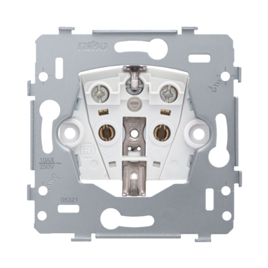 Sokkel stopcontact met randaarde 16A/250V schroef VVE=10