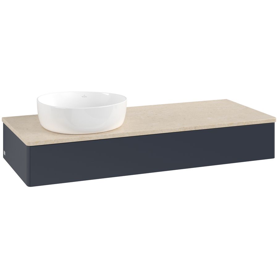 Wastafelonderkast Antao 1200x190x500mm Mid.Blue Matt Lacquer K11013HG