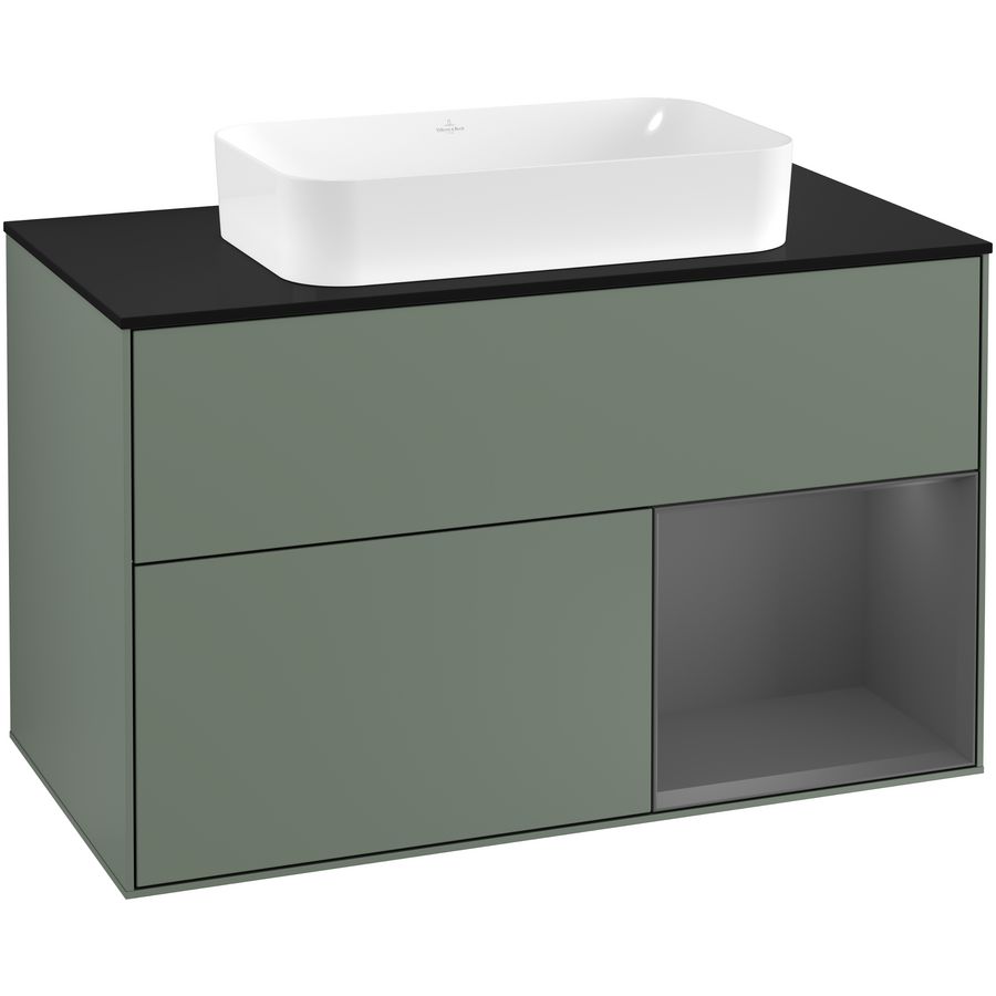 Wastafelonderkast Finion 1000x603x501mm Olive Matt Lacquer G252GKGM