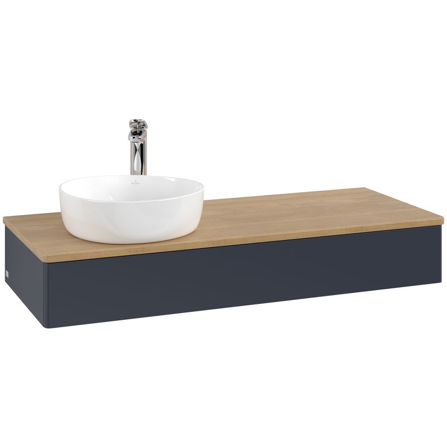 Wastafelonderkast Antao 1200x190x500mm Mid.Blue Matt Lacquer K11051HG