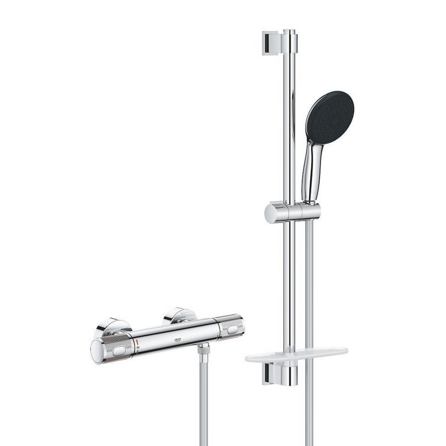 Precision Feel Renovatieset 150mm douchethermostaat  + glijstangset