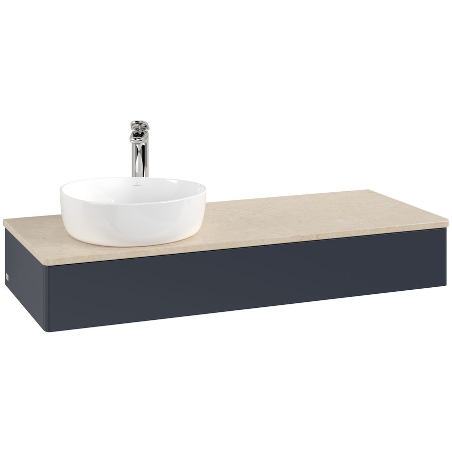 Wastafelonderkast Antao 1200x190x500mm Mid.Blue Matt Lacquer K11053HG