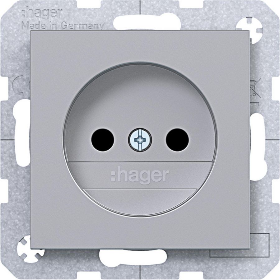 Wandcontactdoos ongeaard Safety Plus A.x/C.x titaan