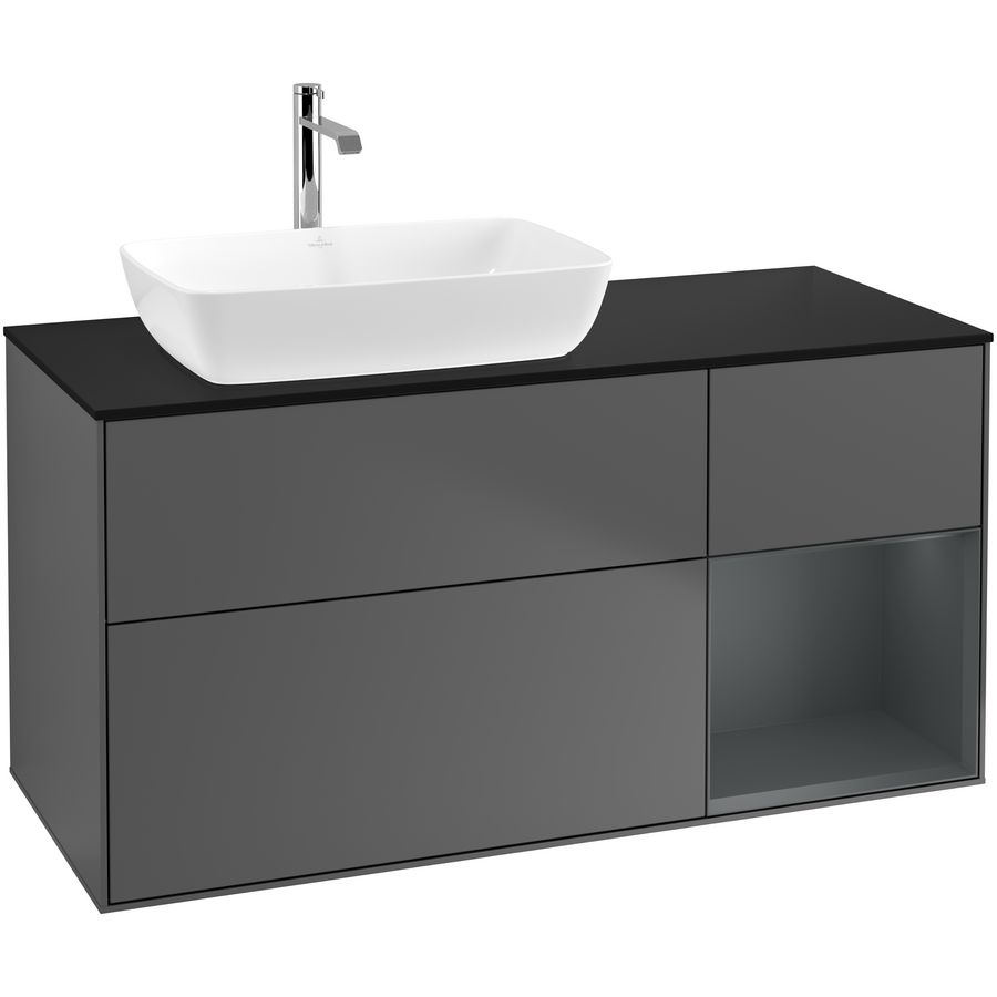 Wastafelonderkast Finion 1200x603x501mm Antr. Matt Lacquer G812HGGK