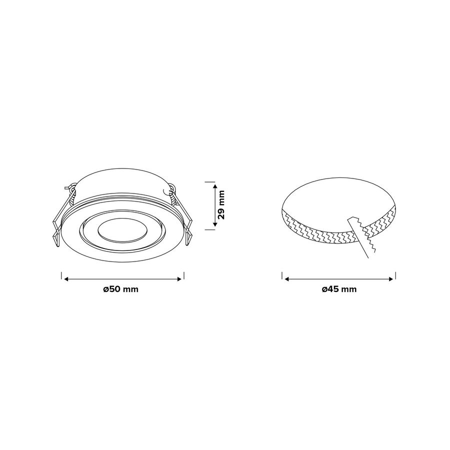 LED spot Wit 3,1W 350mA 2700K IP44 Venice COB