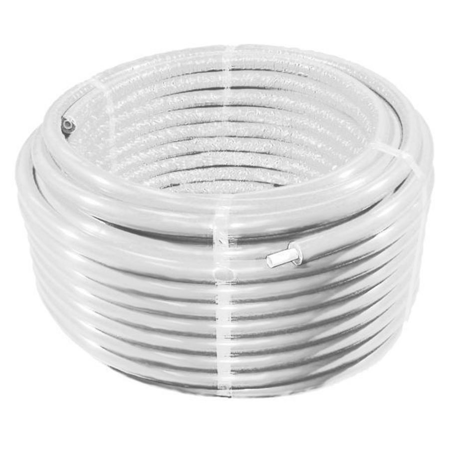 Rol a 25mtr. TIGRIS PEX/AL Buis+ 9mm isolatie grijs 32x3mm