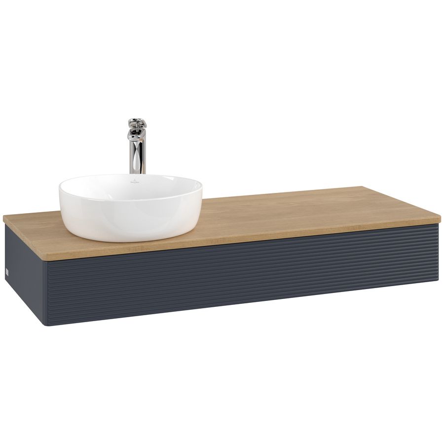 Wastafelonderkast Antao 1200x190x500mm Mid.Blue Matt Lacquer K11151HG