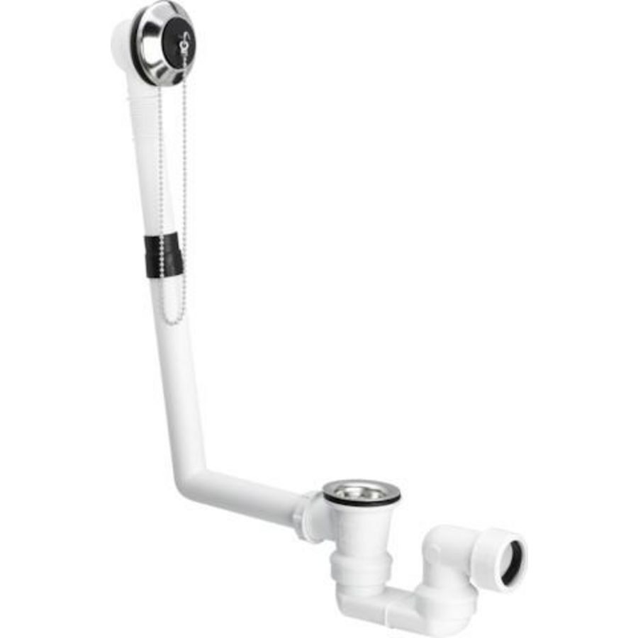 Citaplex badoverloopcombinatie 1.1/2" m.sifon/stop/ketting
