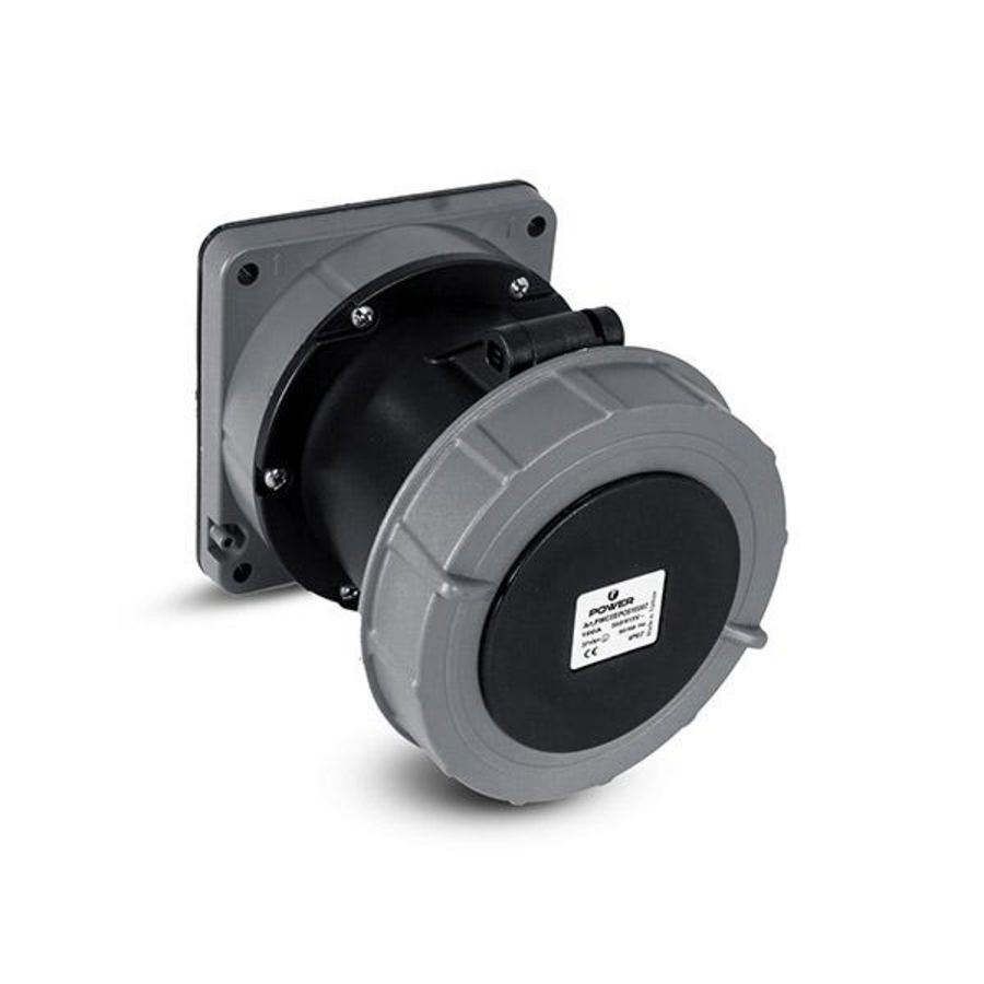 CEE inbouw contactdoos outlet 5P 160A IP67 zwart/grijs