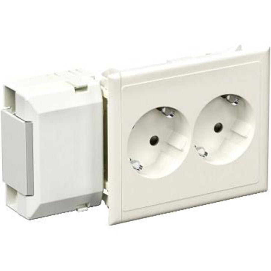 CYB-PS Contactdoos contactdoos 2-voudig RA Frontmontage 110mm RAL1013