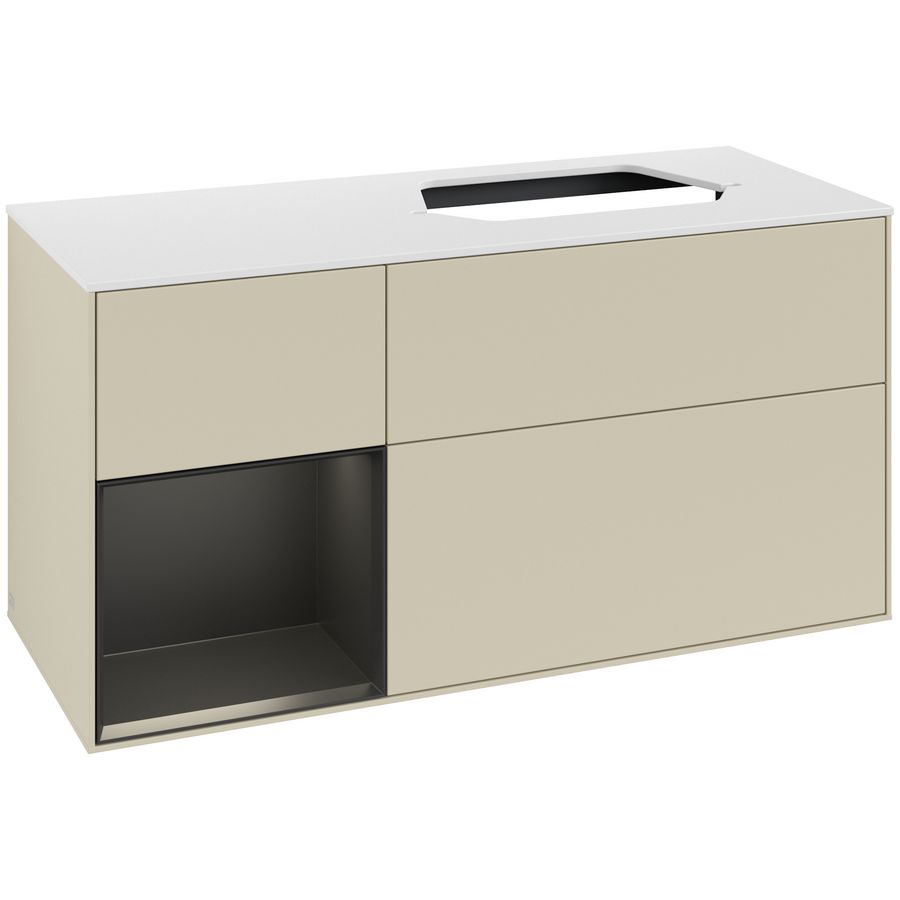 Wastafelonderkast Finion 1200x603x501mm S.Grey Matt Lacquer F391PDHJ