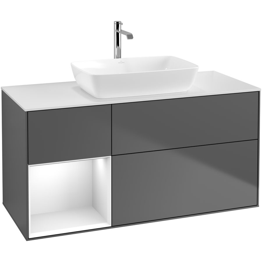 Wastafelonderkast Finion 1200x603x501mm Antr. Matt Lacquer G821GFGK
