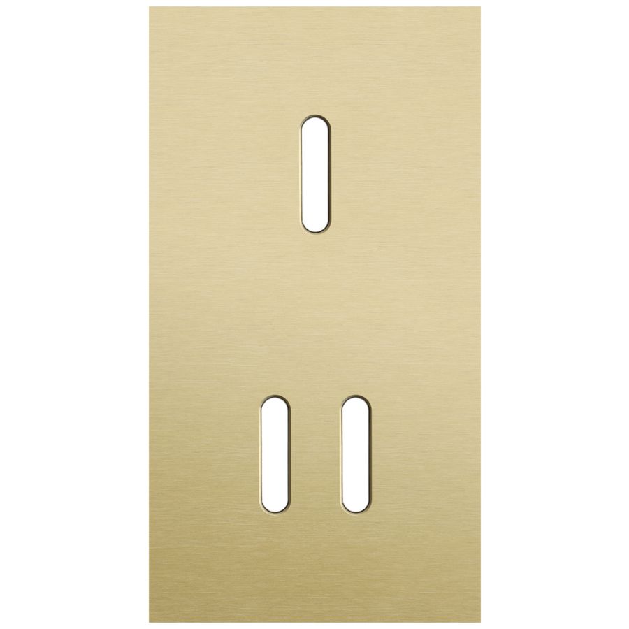 Tweevoudige afdekpl. verticaal 71mm centerafstand een enkelv