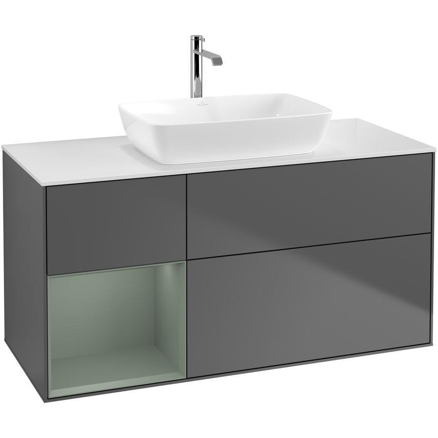 Wastafelonderkast Finion 1200x603x501mm Antr. Matt Lacquer G821GMGK