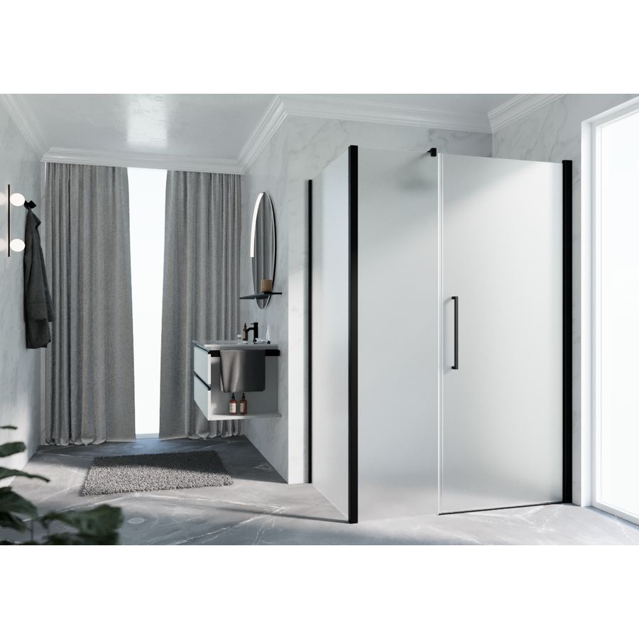 Zijwand Y2F1B 1010-1030x2000mm zwart satin