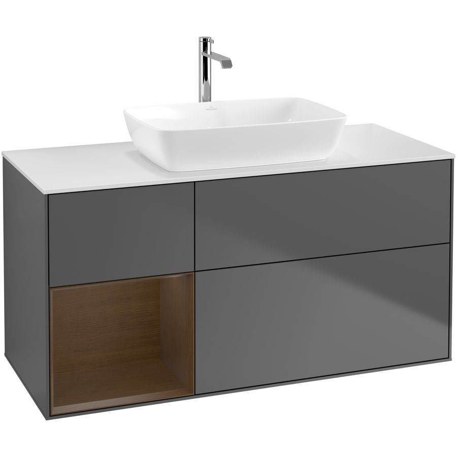 Wastafelonderkast Finion 1200x603x501mm Antr. Matt Lacquer G821GNGK