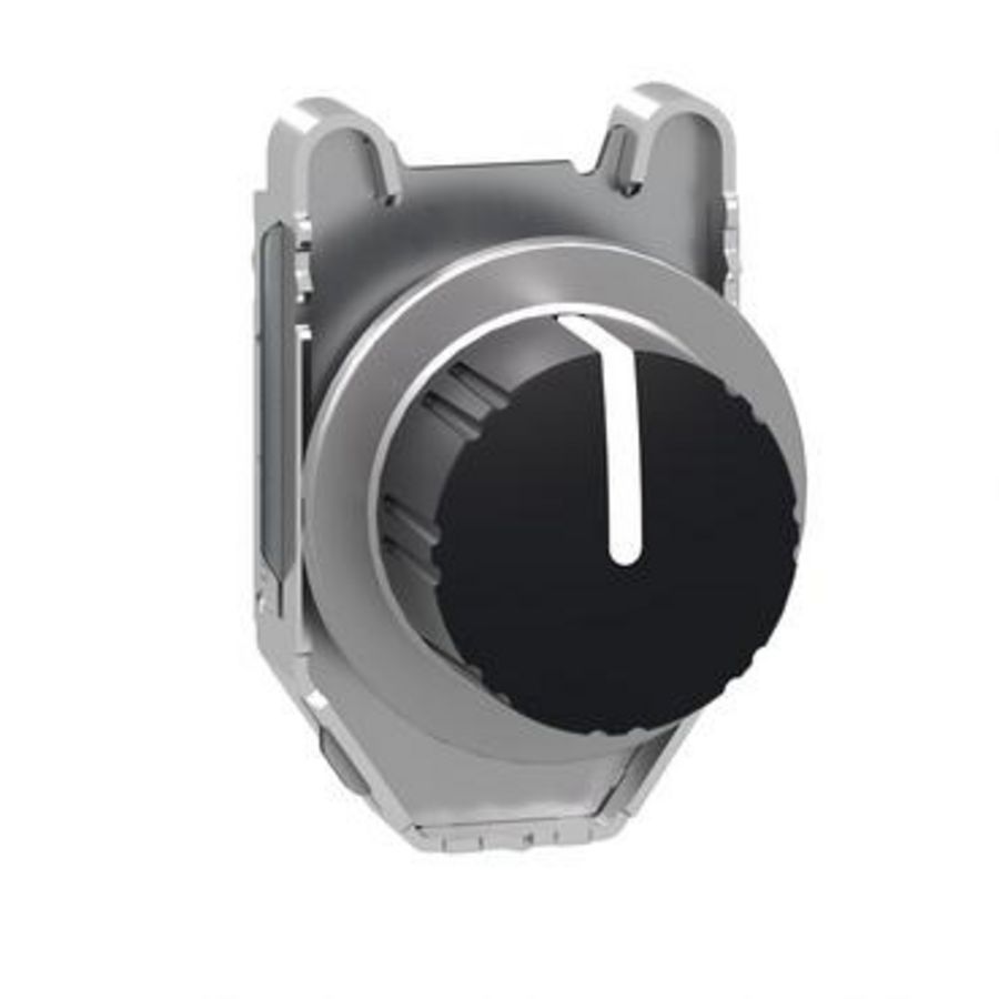 Flush mounted black selector sw. head knurled knob 3 pos