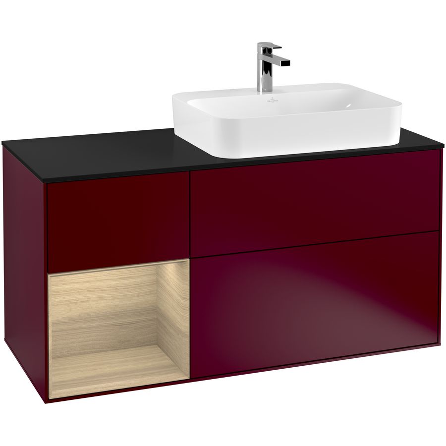 Wastafelonderkast Finion 1200x603x501mm Peony Matt Lacquer G392PCHB