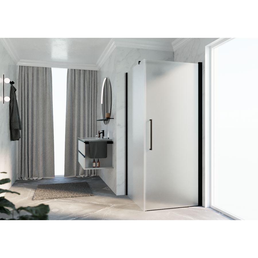 Zijwand Y2FG 1010-1030x2000mm zwart satin