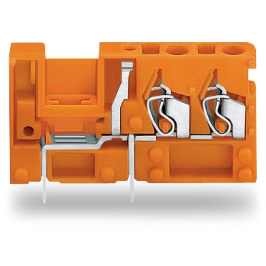 Rijgbare 2-draads printklem brugmog. 2,5mm² oranje VVE=200