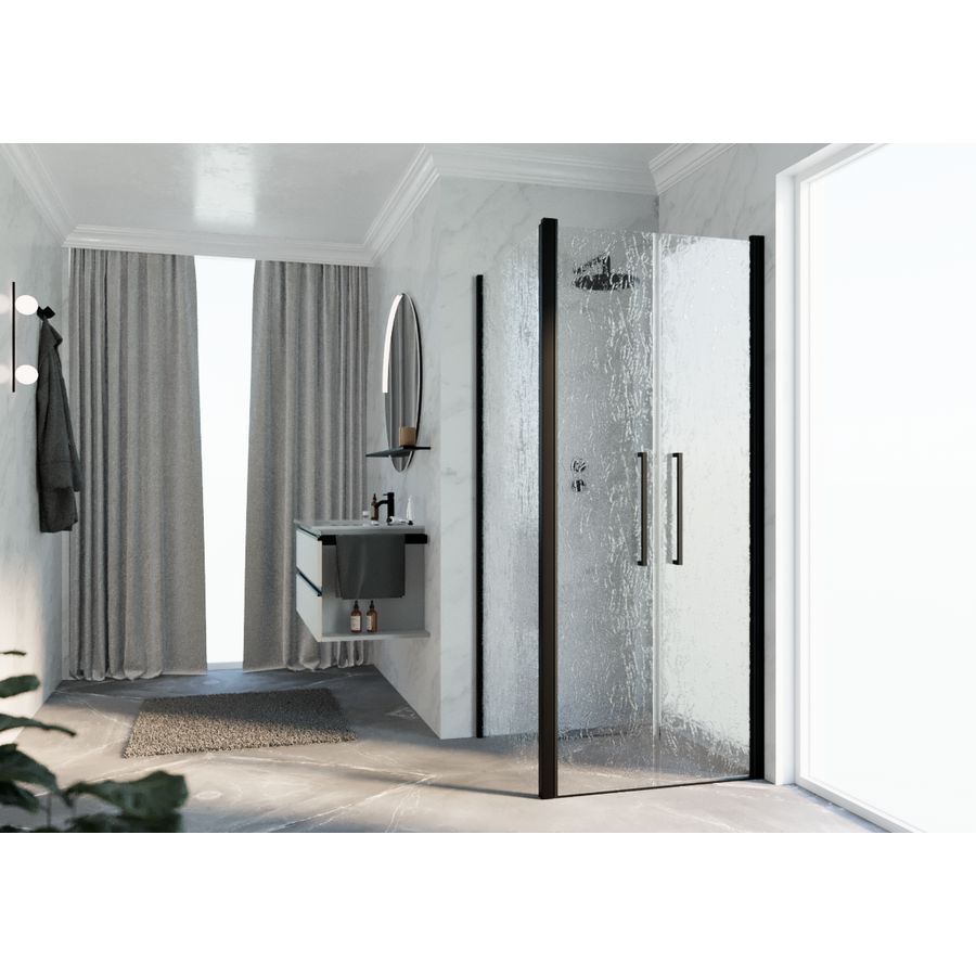 Zijwand Y2F2B 1010-1030x2000mm zwart aqua