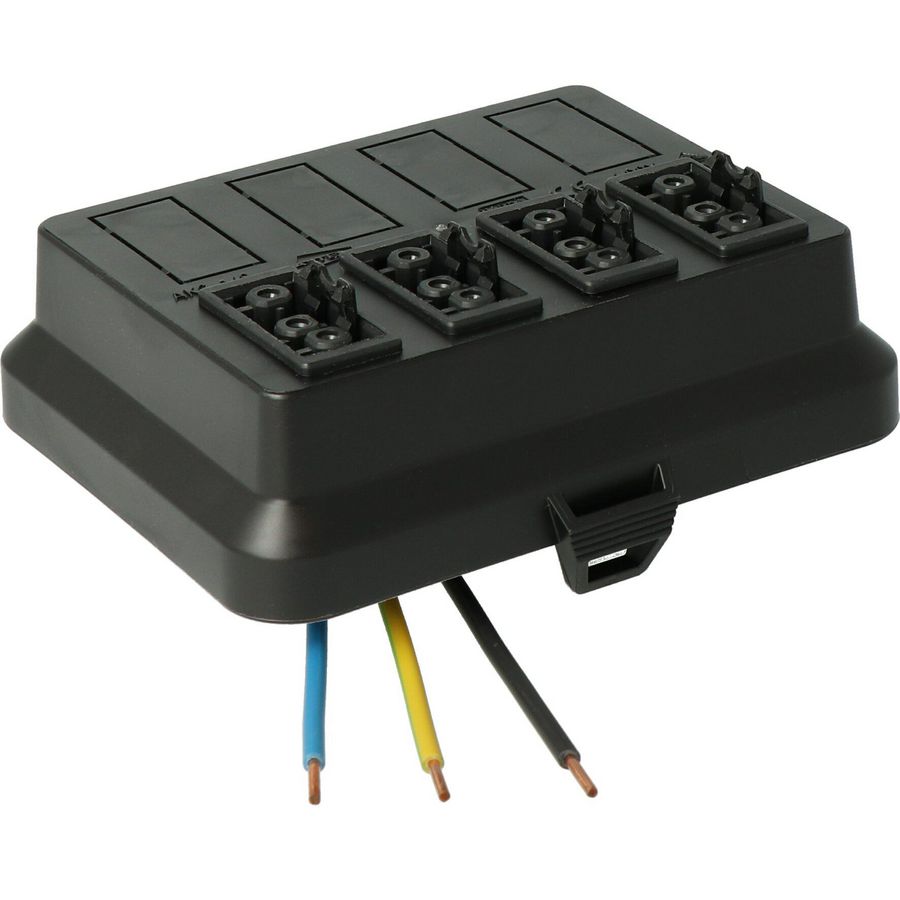 AK2-W8Deksel4x3p Wieland zwart VVE=10
