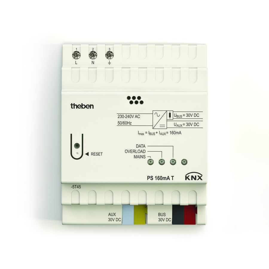 Spanningsvoorziening KNX met hulpvoeding 160mA