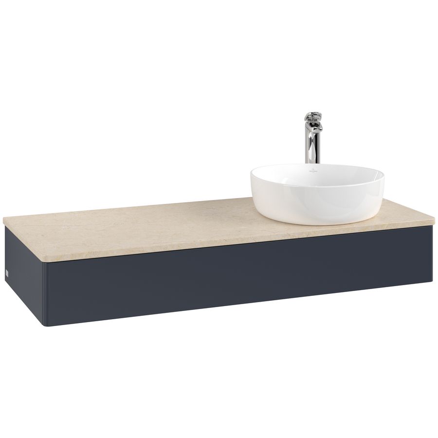 Wastafelonderkast Antao 1200x190x500mm Mid.Blue Matt Lacquer K12053HG
