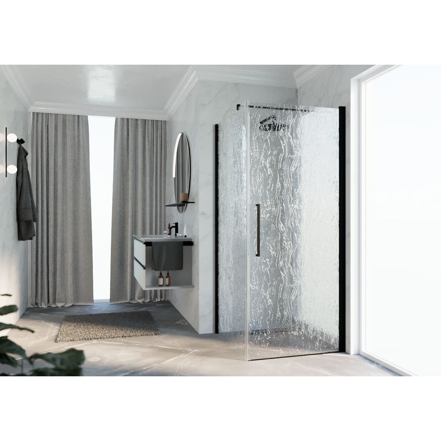 Zijwand Y2FG 1010-1030x2000mm zwart aqua